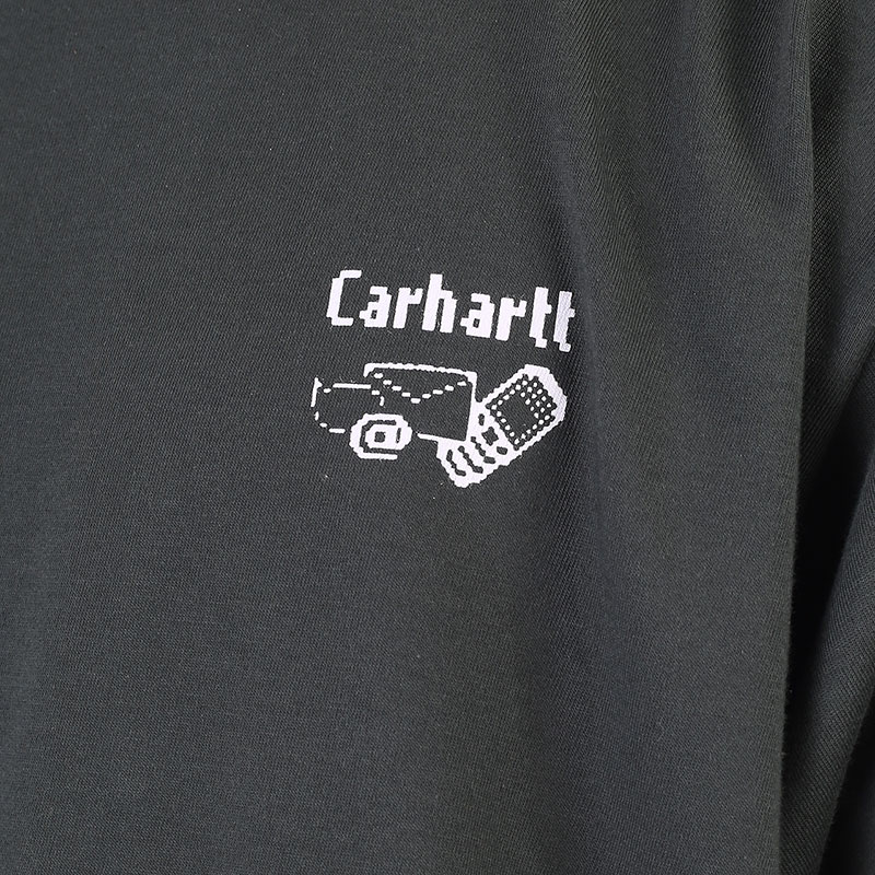 мужская серая футболка Carhartt WIP S/S Screensaver T-Shirt I029629-slate/white - цена, описание, фото 2